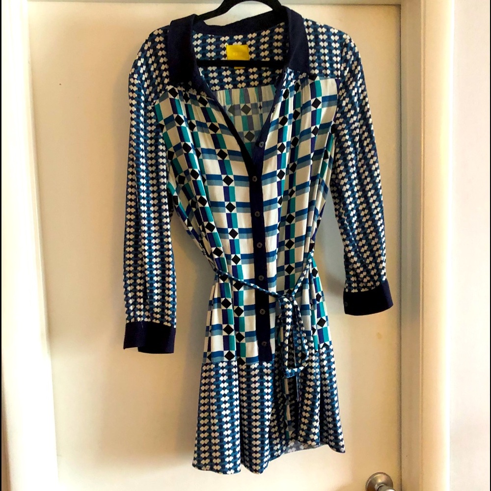 Anthropologie Maeve button down tie dress